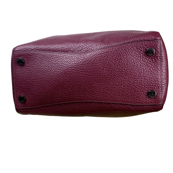 Michael Kors Campbell Large Burgundy Merlot Satchel Leather Shoulder Bag - Picture 7 of 15